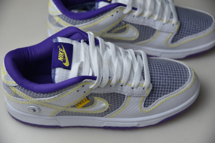 Union LA x Nike Dunk Low Court Purple White Grey Yellow  DJ9649-500