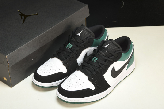 Jordan 1 Low White Black Mystic Green  553558-113