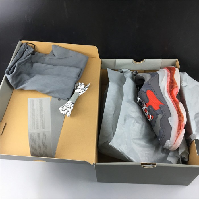 BL TRIPLE S TRAINERS CLEAR SOLE  RED  GREY   541624  W09OH  1010