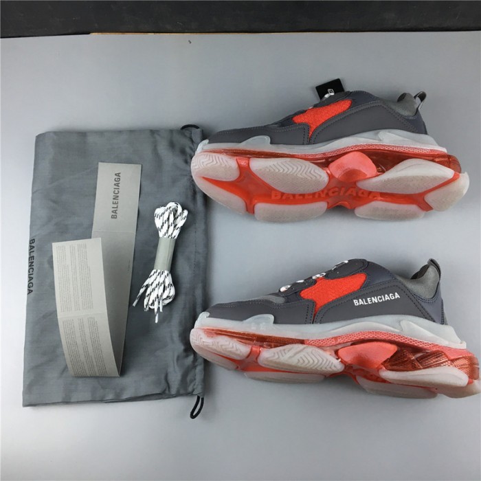 BL TRIPLE S TRAINERS CLEAR SOLE  RED  GREY   541624  W09OH  1010