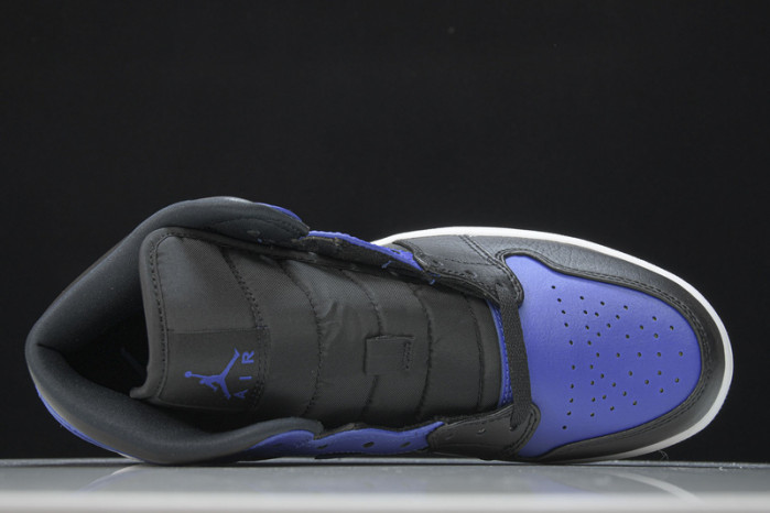 Jordan 1 Mid Hyper Royal Tumbled Leathe  554724-077