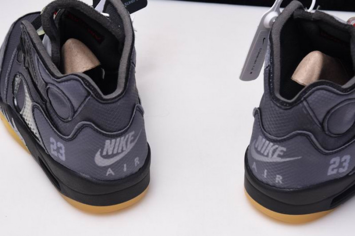 OF Air Jordan 5 SP Black Muslin Fire Red CT8480-001