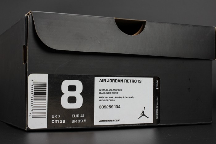 Air Jordan 13 Retro "HE GOT GAME" white/ black-true red  mens 309259-104