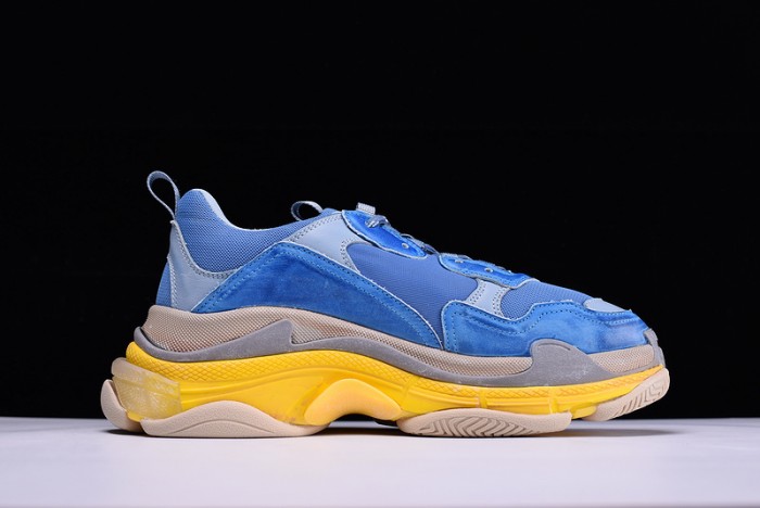 BL 17FW TRIPLE S“CREAM”  Washed Show Snea Grey  MENS 483513W06E