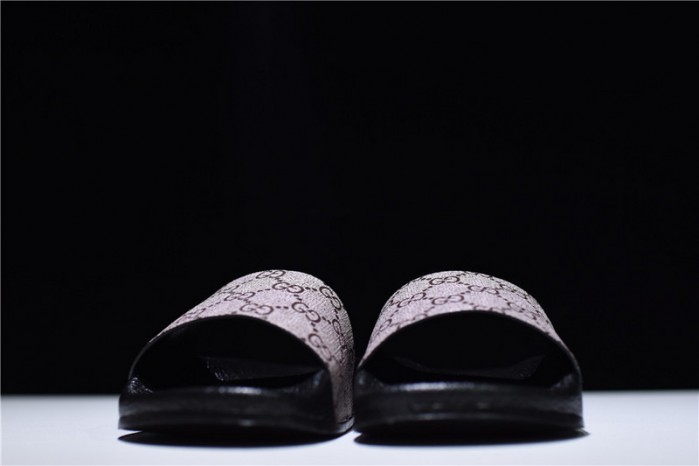 GC Leather SLIDE SANDAL with PLAID